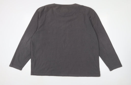 Avenue Mens Grey Polyester Pullover Sweatshirt Size 2XL