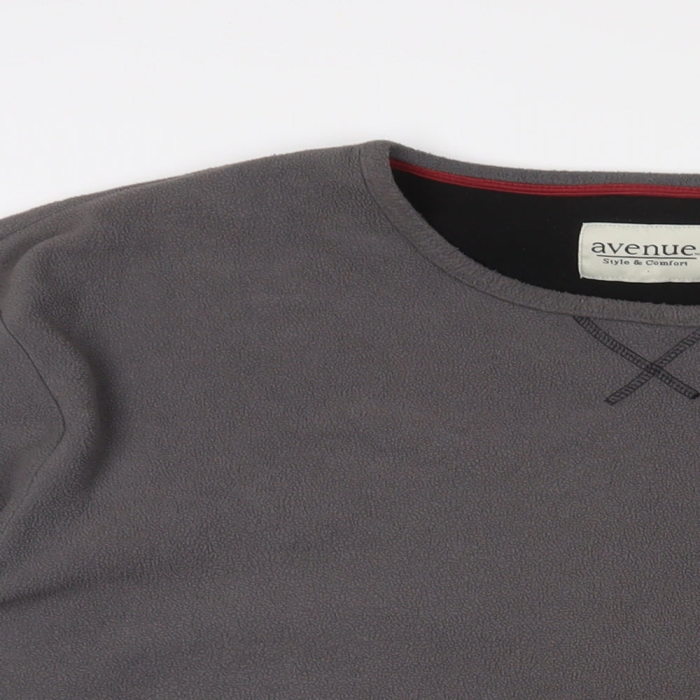 Avenue Mens Grey Polyester Pullover Sweatshirt Size 2XL