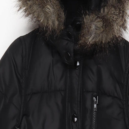 Womens UK Size 6 H&M Black Parka Coat