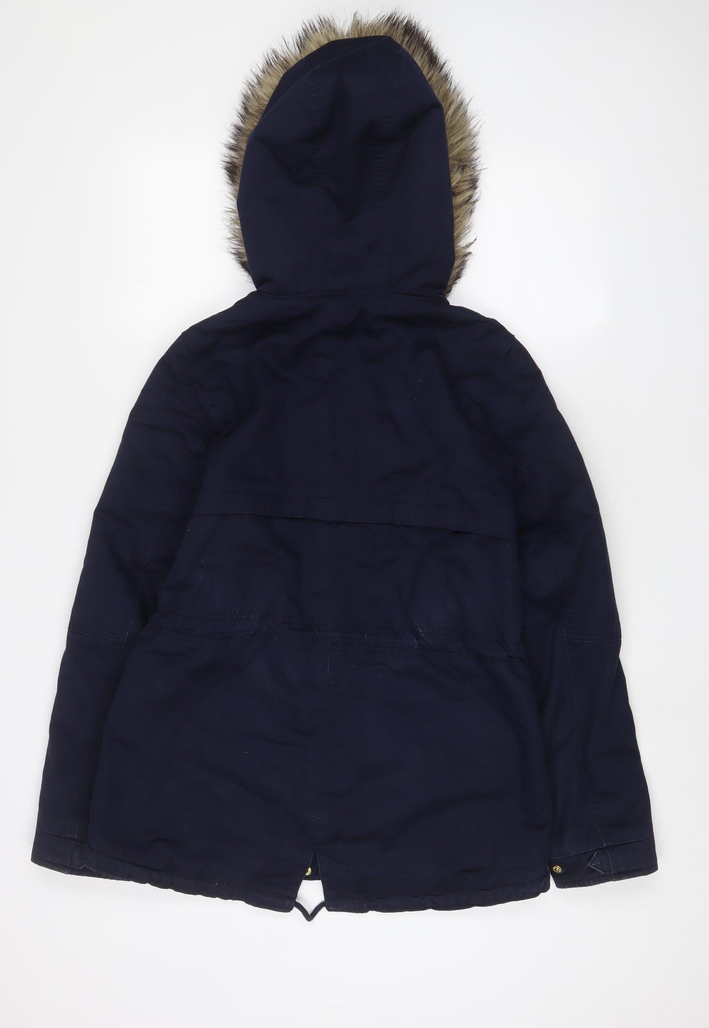 Womens UK Size 8 H&M Blue Parka Coat