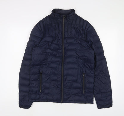 Mens UK Size S Marks and Spencer Blue Puffer Jacket