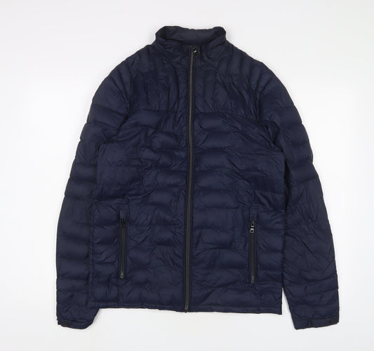Mens UK Size S Marks and Spencer Blue Puffer Jacket