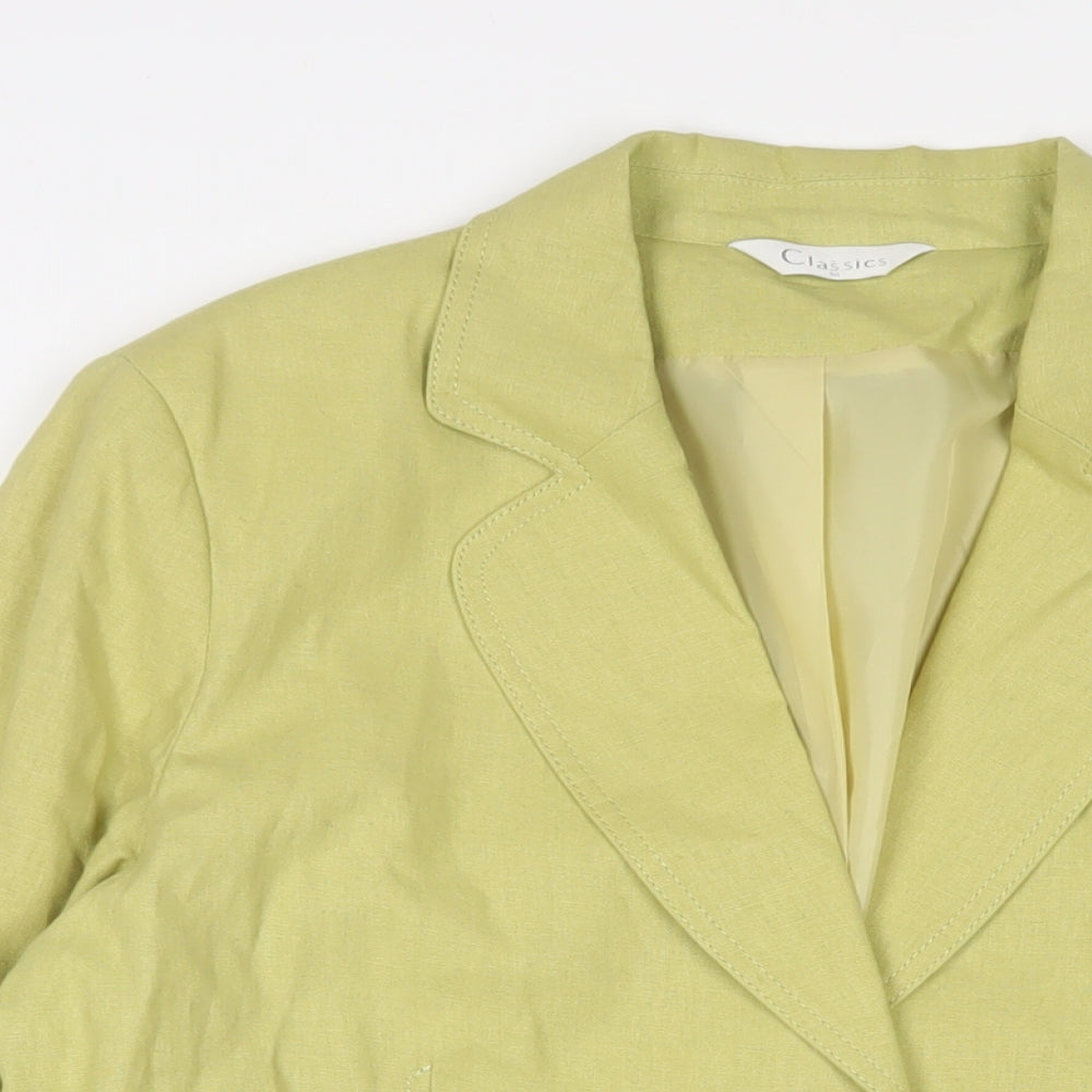 Classics Womens Green Jacket Blazer Size 18 Button