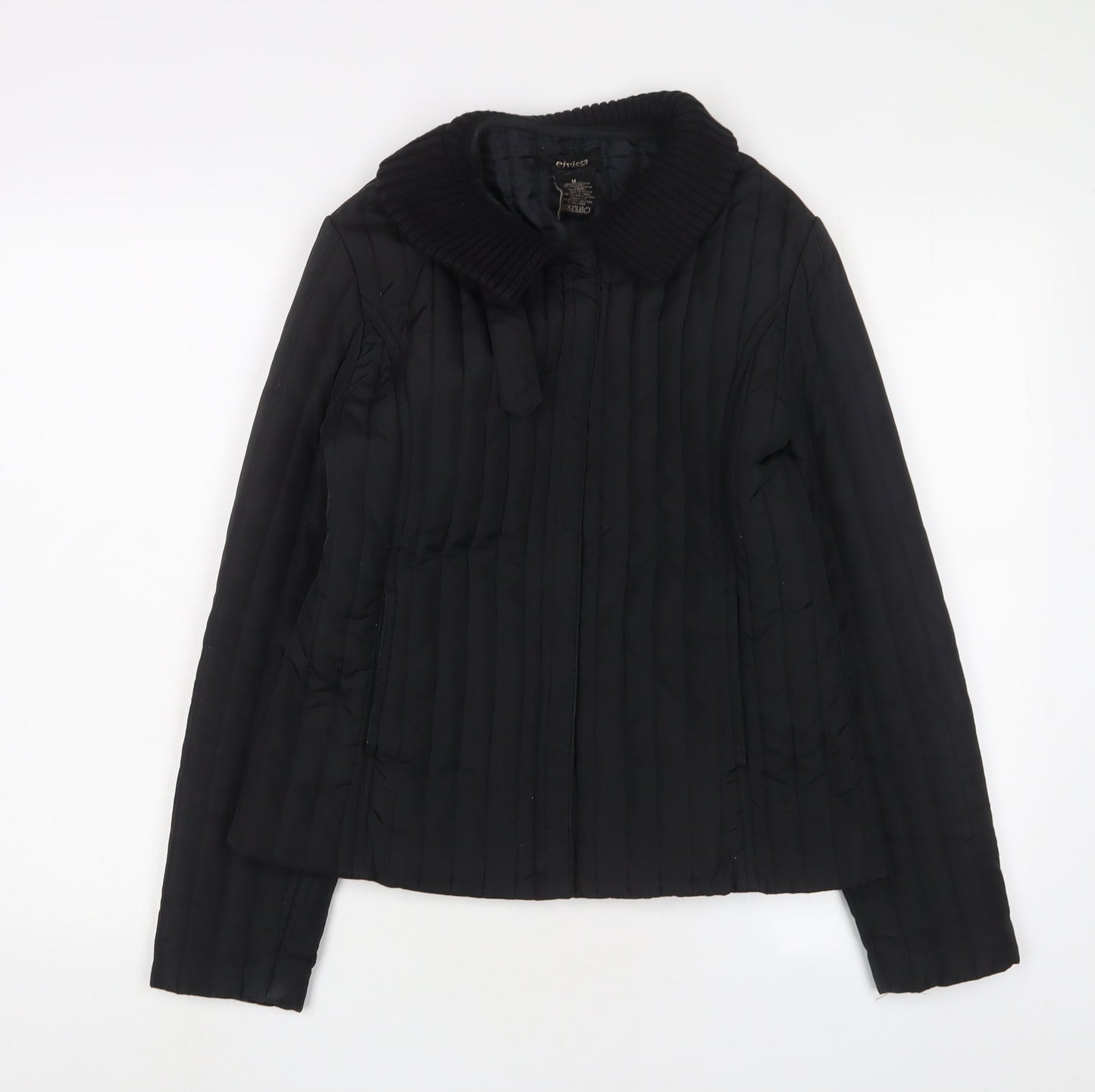 Womens UK Size M Eivissa Black Quilted Coat