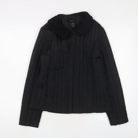 Womens UK Size M Eivissa Black Quilted Coat