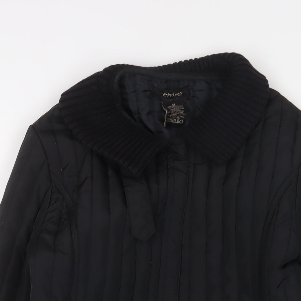 Womens UK Size M Eivissa Black Quilted Coat