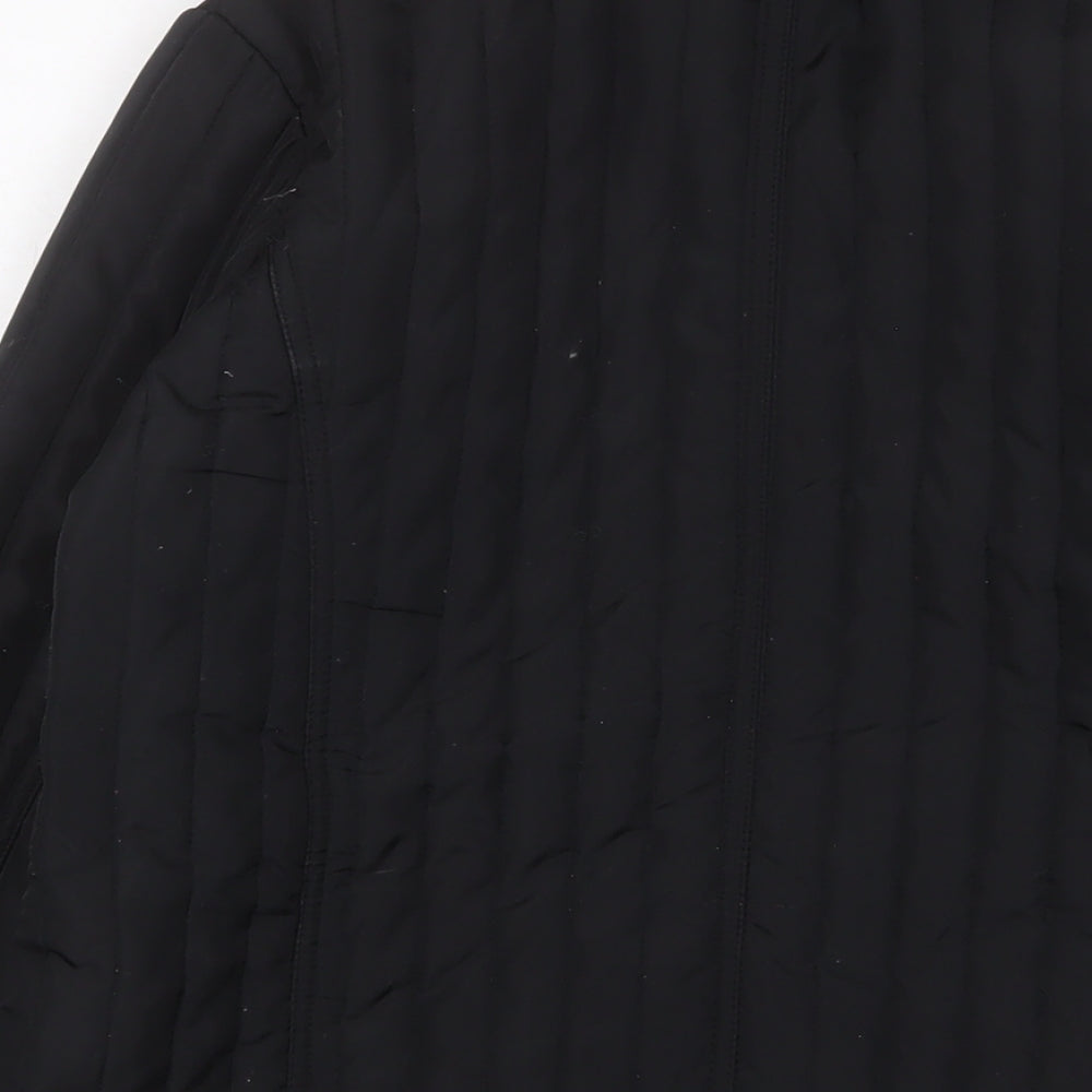 Womens UK Size M Eivissa Black Quilted Coat