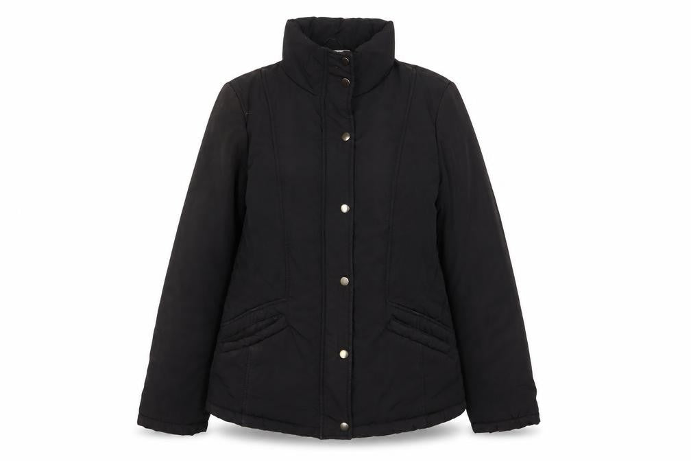 Womens UK Size 12 BHS Black Quilted Coat