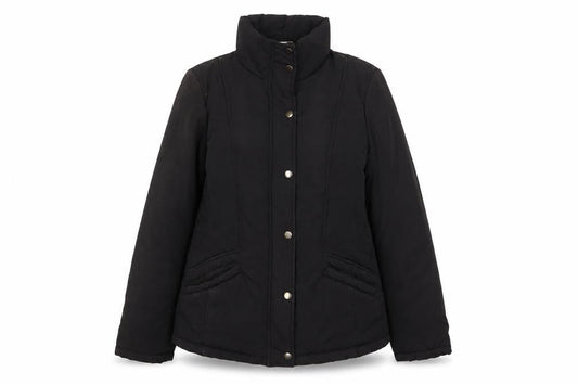 Womens UK Size 12 BHS Black Quilted Coat