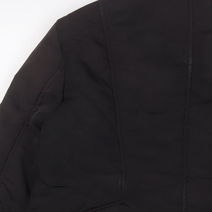 Womens UK Size 12 BHS Black Quilted Coat
