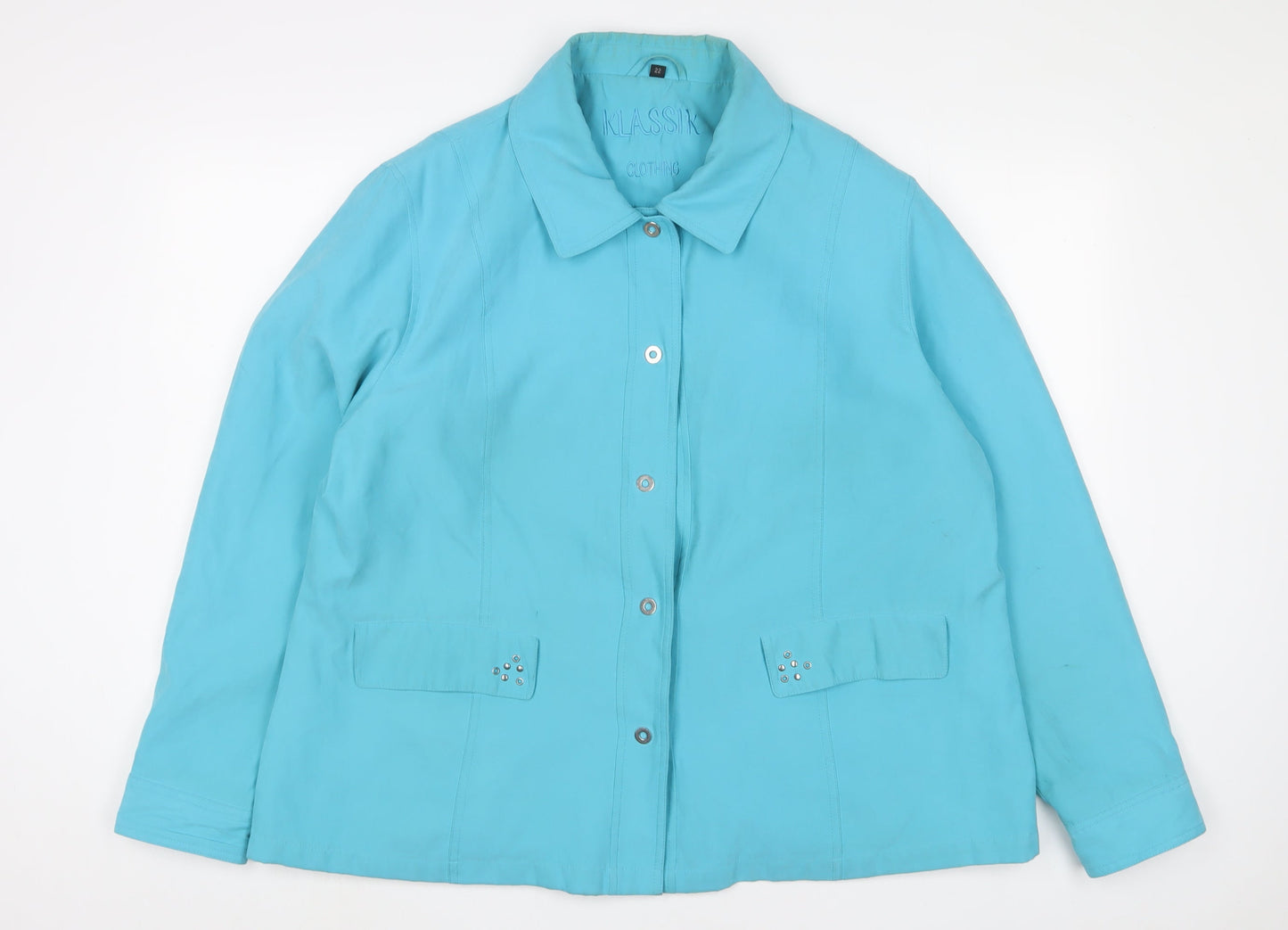 Womens UK Size 22 klassik Blue Jacket