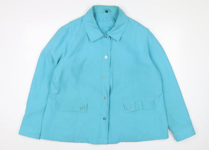Womens UK Size 22 klassik Blue Jacket