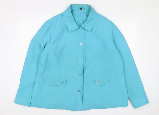 Womens UK Size 22 klassik Blue Jacket