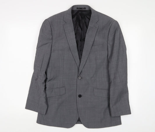 Mens UK Size 38 Kenneth Cole Regular Grey Suit Jacket