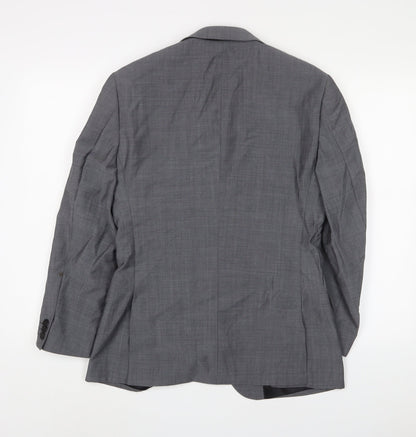 Mens UK Size 38 Kenneth Cole Regular Grey Suit Jacket