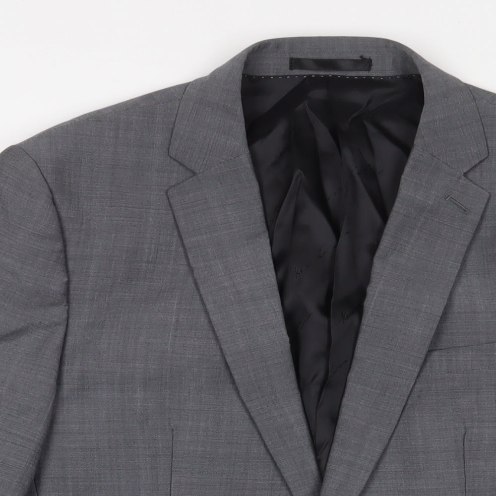 Mens UK Size 38 Kenneth Cole Regular Grey Suit Jacket