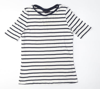 Womens UK Size 12 Marks and Spencer White Basic T-Shirt