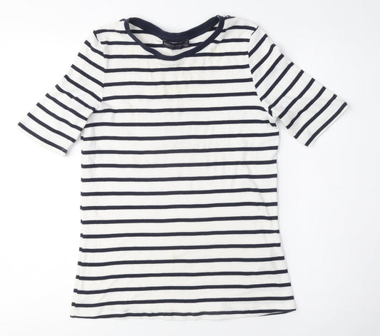 Womens UK Size 12 Marks and Spencer White Basic T-Shirt