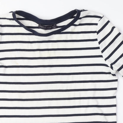 Womens UK Size 12 Marks and Spencer White Basic T-Shirt