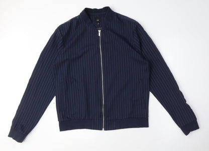Womens UK Size S River Island Blue Bomber Jacket