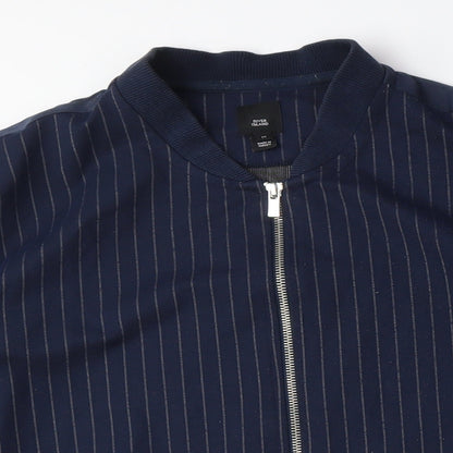 Womens UK Size S River Island Blue Bomber Jacket