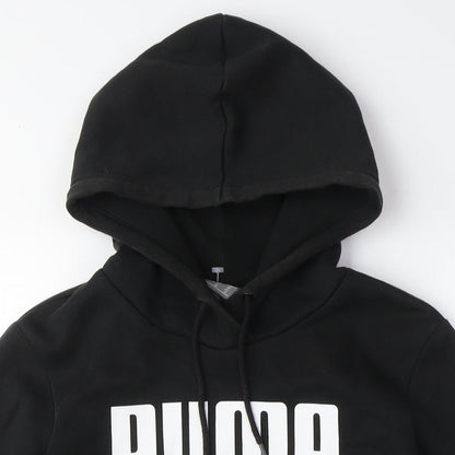 Puma Unisex Black Pullover Hoodie M - Cotton Blend Casual