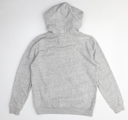 Hollister Unisex Grey Pullover Hoodie L