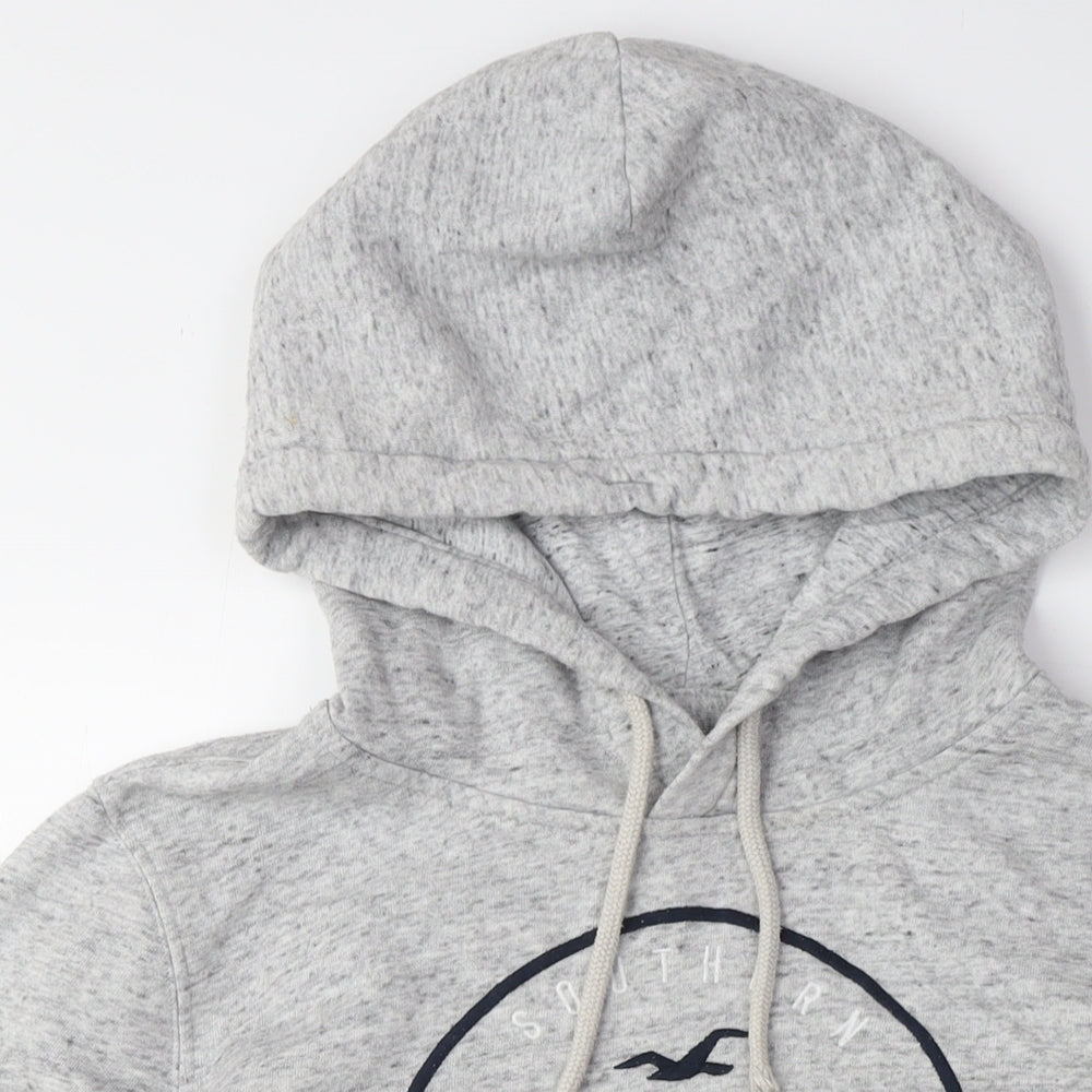 Hollister Unisex Grey Pullover Hoodie L