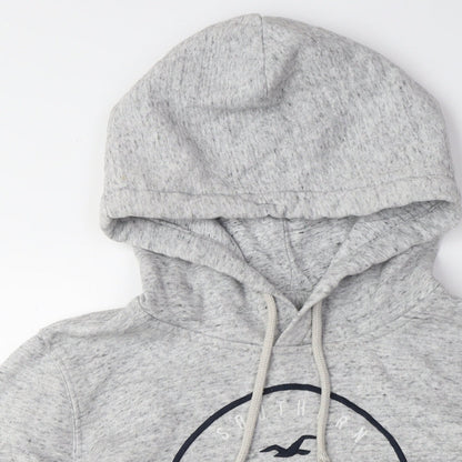 Hollister Unisex Grey Pullover Hoodie L