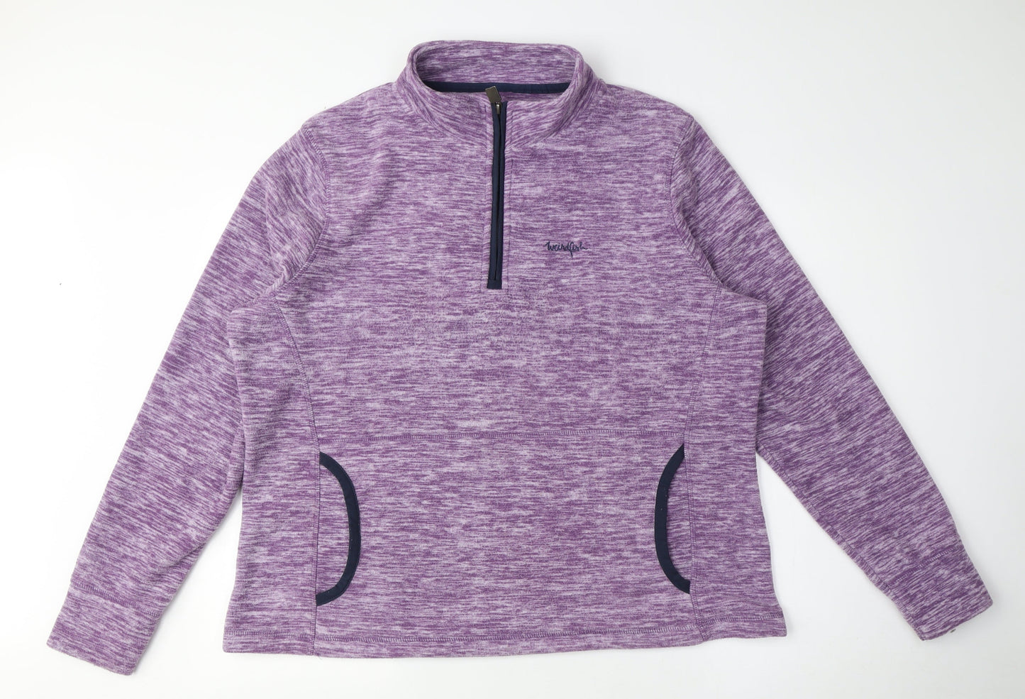 Womens UK Size M Mountain Warehouse Purple Henley Sweatshirt