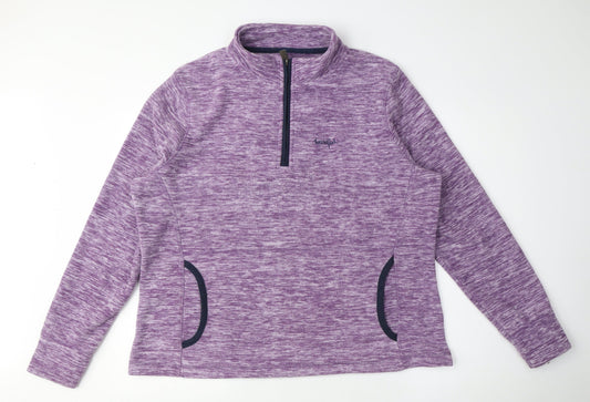 Womens UK Size M Mountain Warehouse Purple Henley Sweatshirt