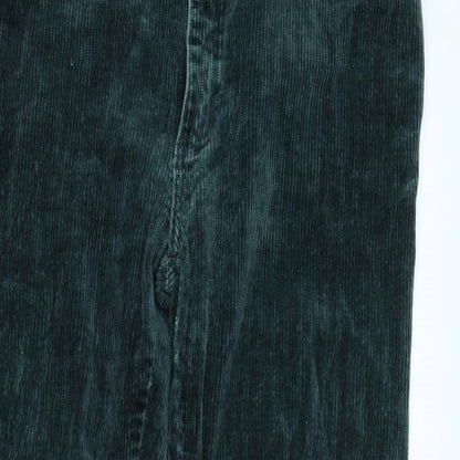 Cobra Womens Green Cotton Trousers Size 26 in L28 in Regular Zip