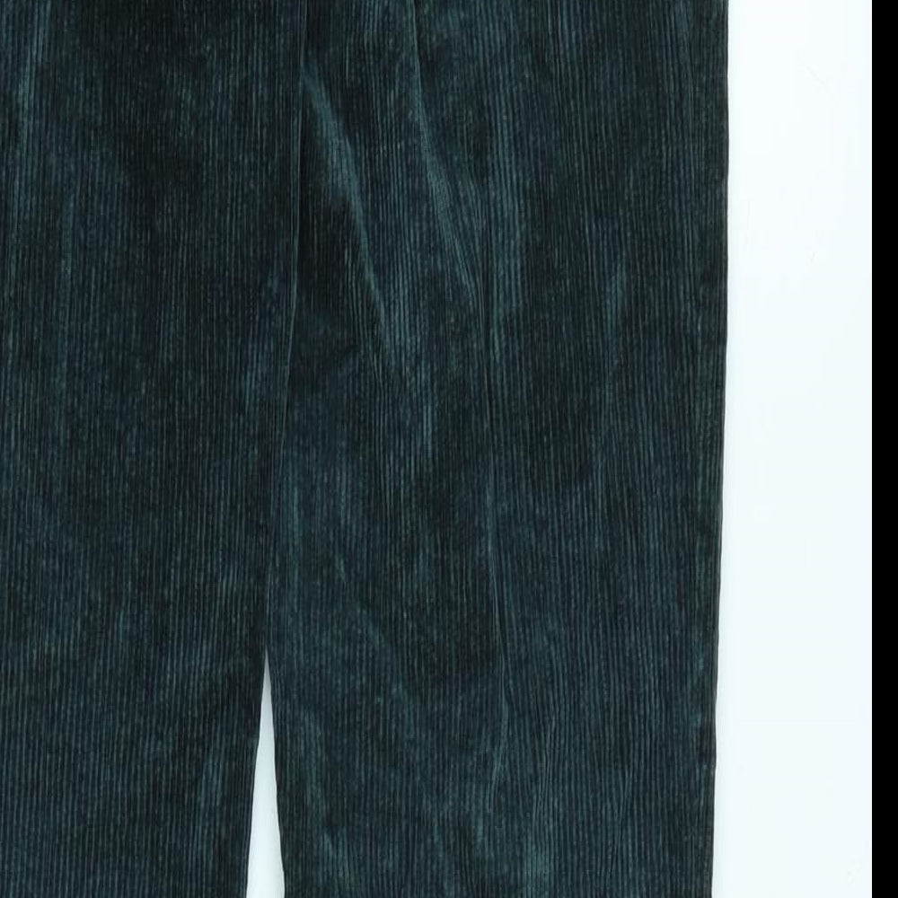 Cobra Womens Green Cotton Trousers Size 26 in L28 in Regular Zip
