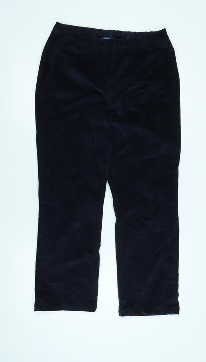 Mens UK Size 28 in Cotton Traders Regular Fit  Blue Trousers