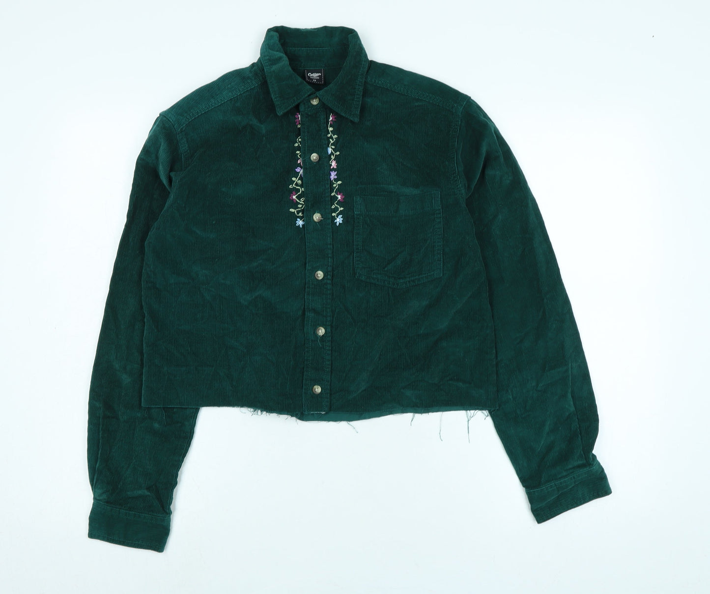 Womens UK Size XS Cotton Traders Green Basic Blouse