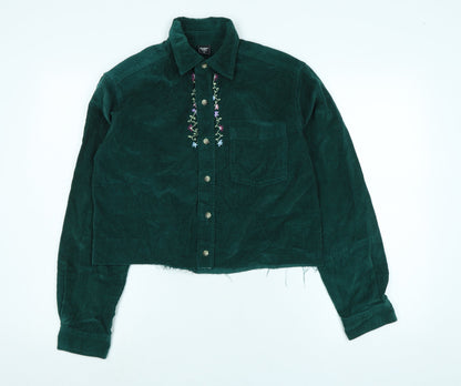 Womens UK Size XS Cotton Traders Green Basic Blouse