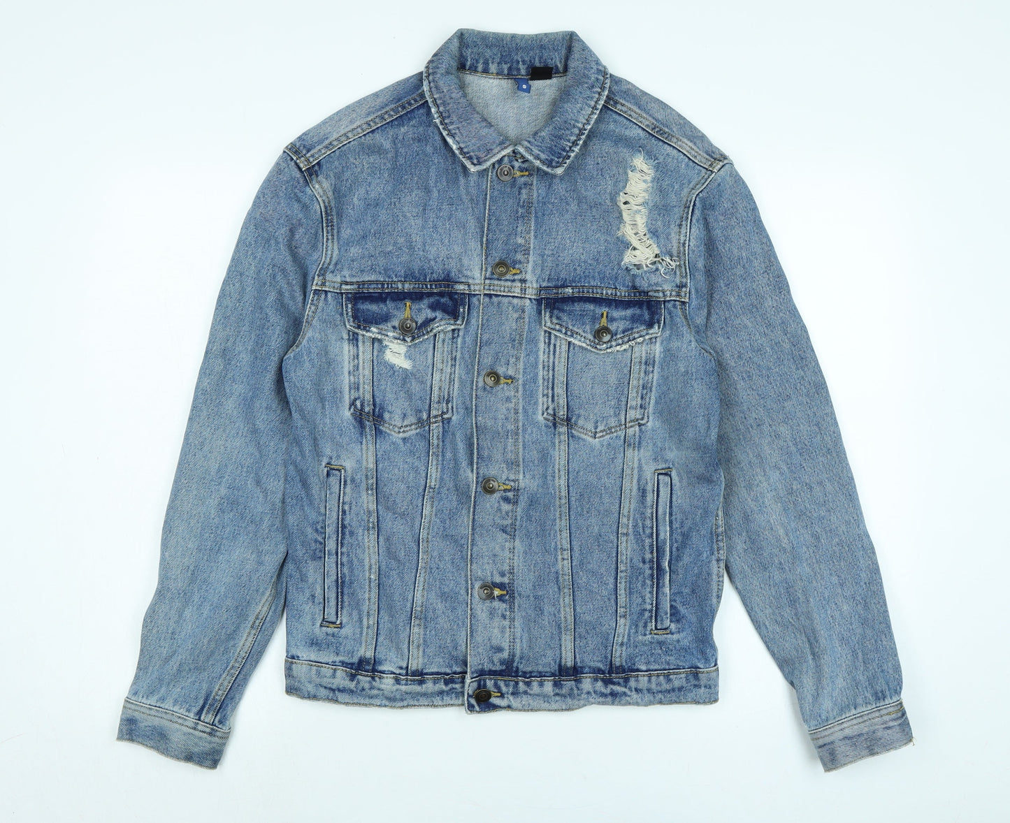 Mens UK Size S Divided Blue Jacket