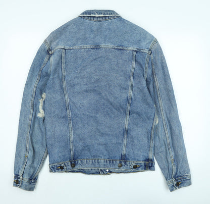 Mens UK Size S Divided Blue Jacket