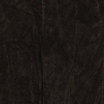 Saint Hilaire Mens Brown Cotton Trousers Size 34 in L29 in Regular Zip