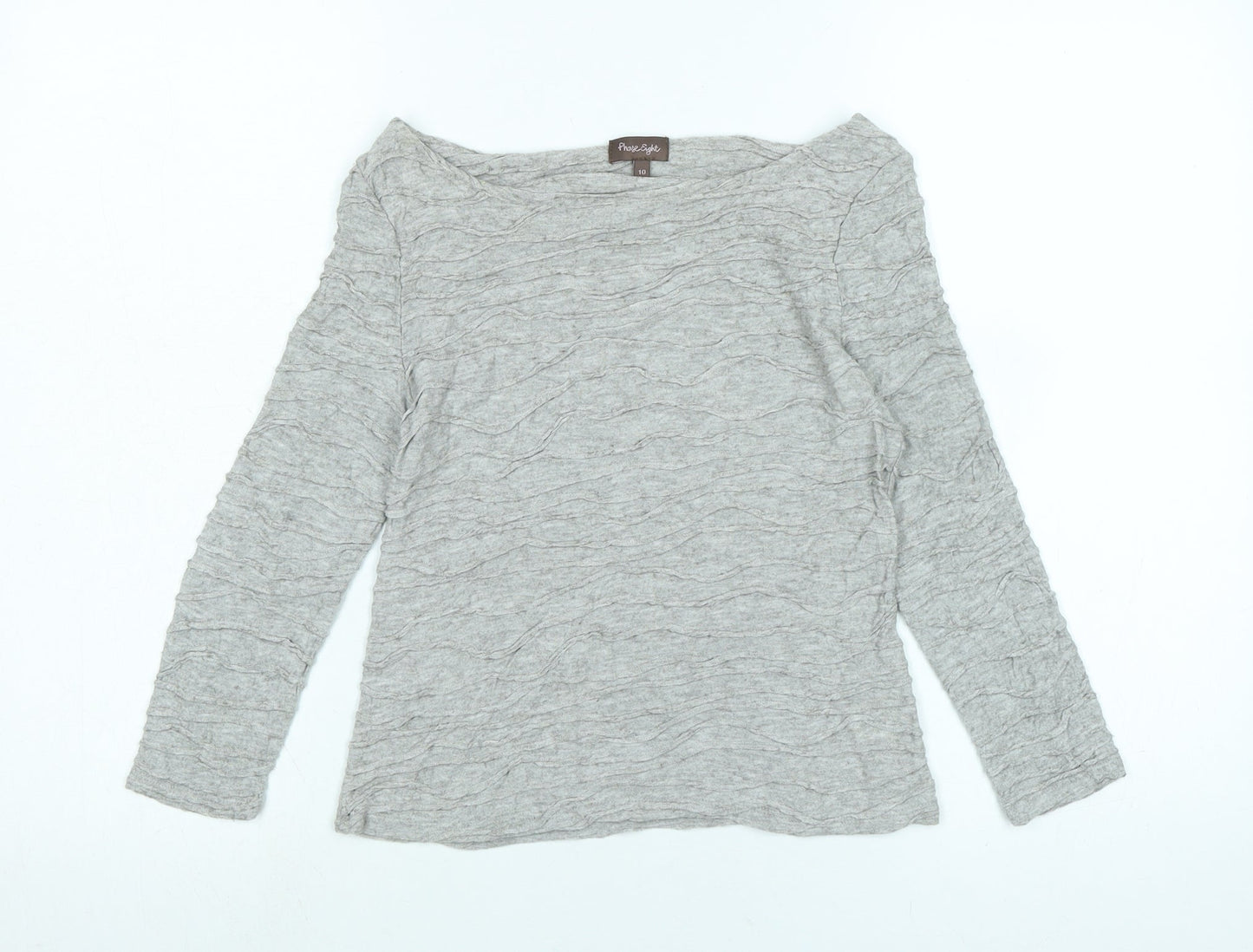 Womens UK Size 10 Phase Eight Grey Jersey T-Shirt