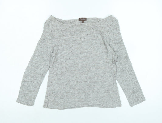 Womens UK Size 10 Phase Eight Grey Jersey T-Shirt