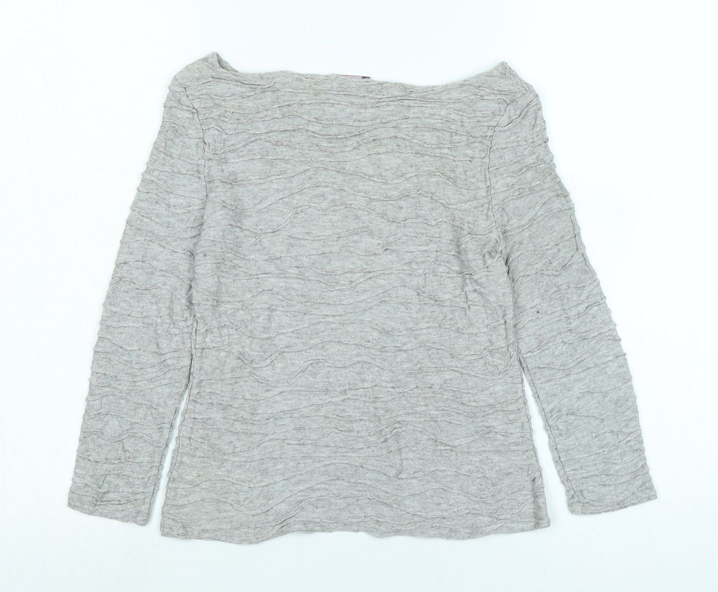 Womens UK Size 10 Phase Eight Grey Jersey T-Shirt