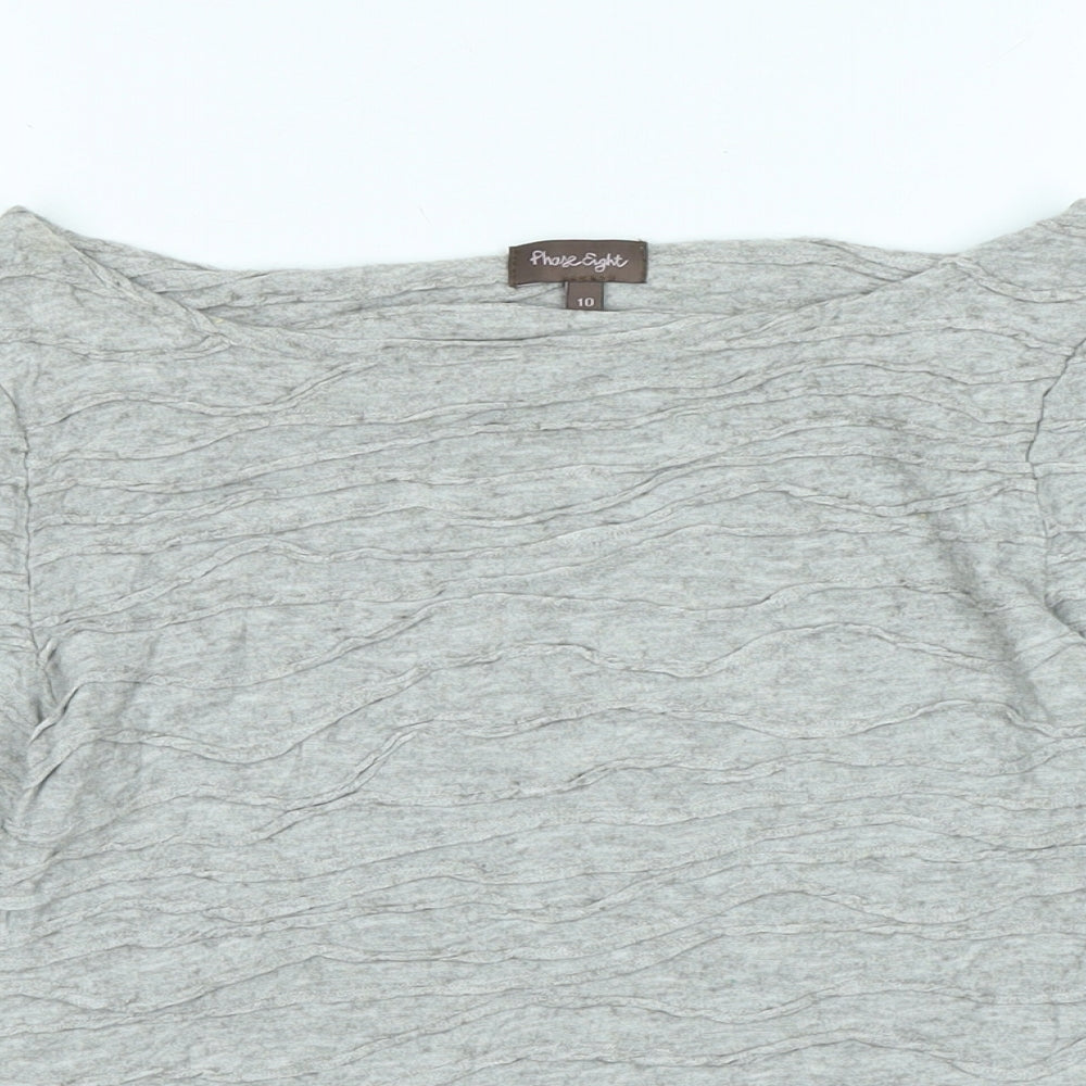 Womens UK Size 10 Phase Eight Grey Jersey T-Shirt