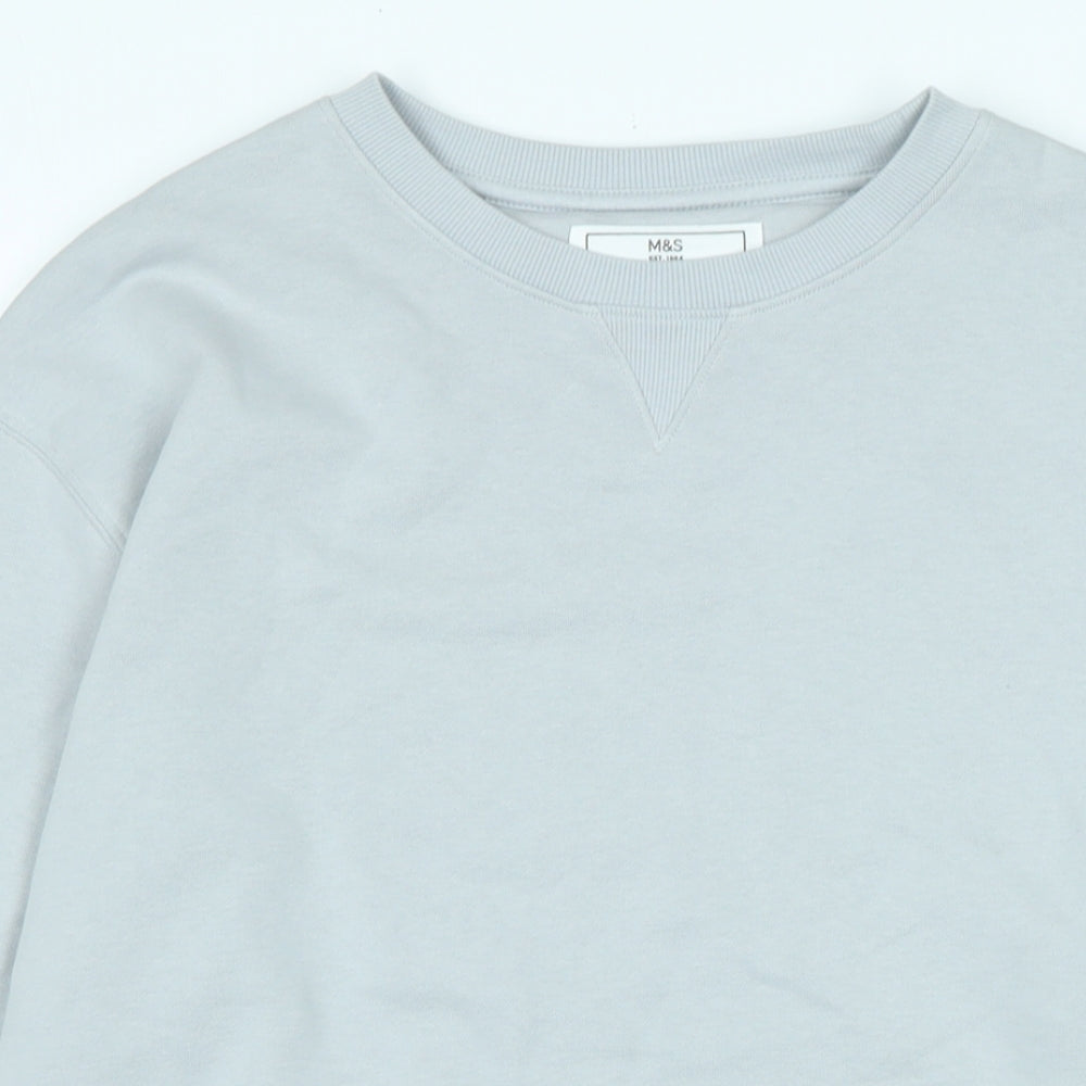 Marks and Spencer Girls Grey Polyester Pullover Sweatshirt Size 15-16 Years
