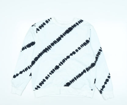 Womens UK Size S Marks and Spencer White Pullover Sweatshirt