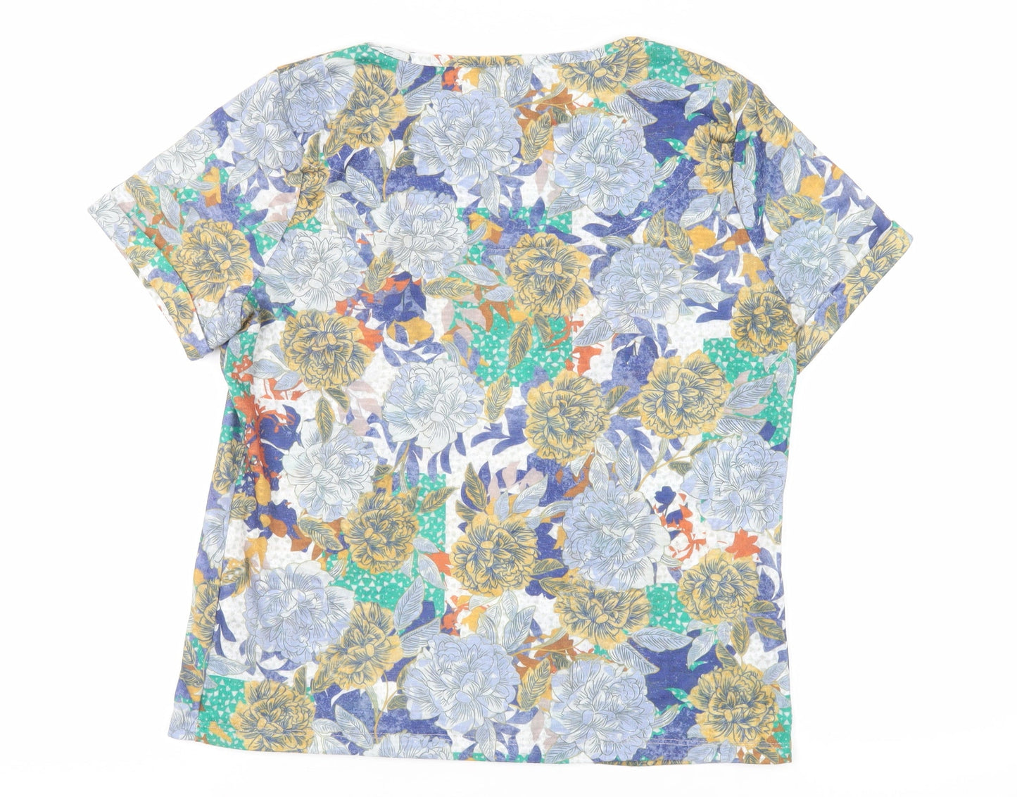 Womens UK Size 14 Per Una Multicoloured Basic T-Shirt