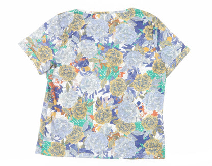 Womens UK Size 14 Per Una Multicoloured Basic T-Shirt