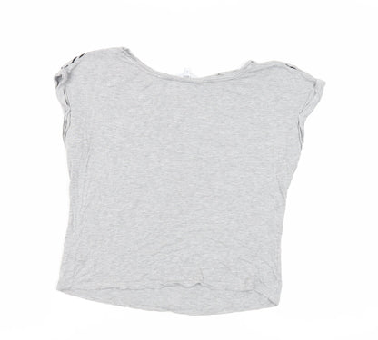 Womens UK Size 10 NEXT Grey Basic T-Shirt