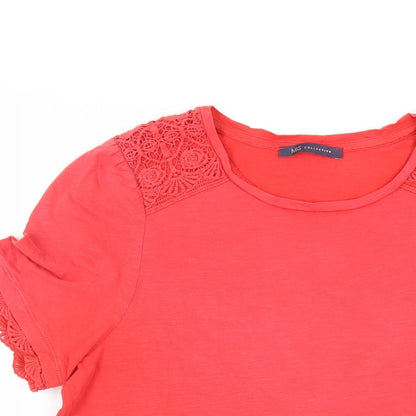 Womens UK Size 12 Marks and Spencer Red Basic T-Shirt
