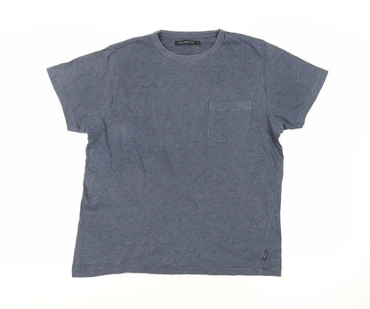 Mens UK Size L French Connection Blue  T-Shirt